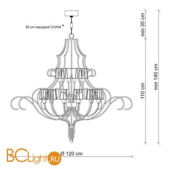 Люстра Patrizia Garganti Burlesque PG235 - Схема